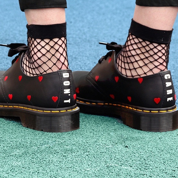 Dr. Martens Shoes - RARE Lazy Oaf x Dr Martens 1461 Heart Shoe